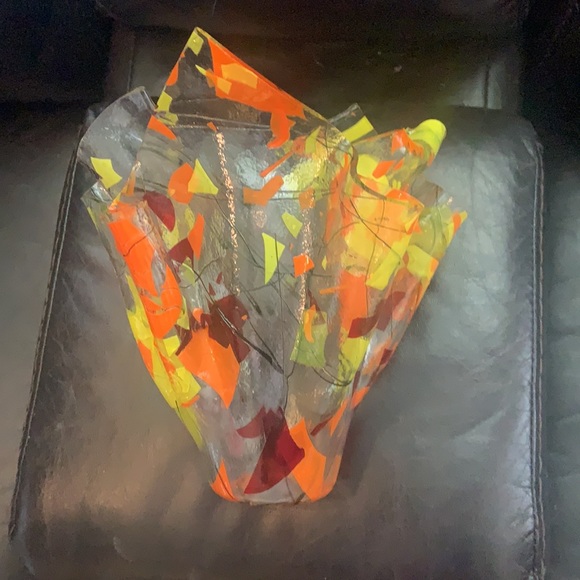 Handmade Decorative Slumped Glass Vase - Picture 4 of 4